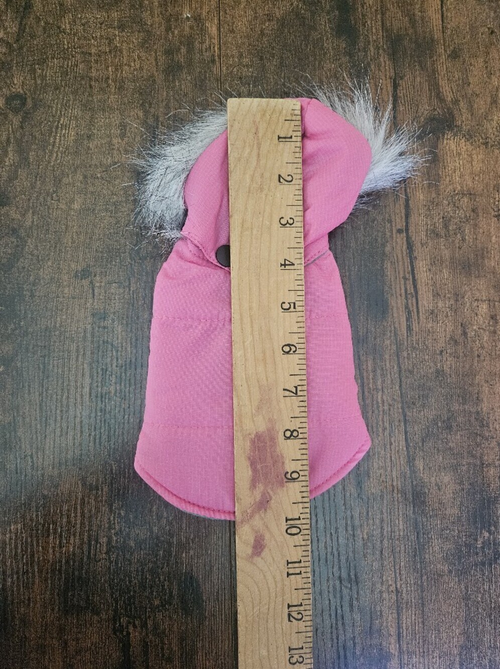 Zack & Zoey Pink Quilted Hooded Pet Coat with Faux Fur Trim Size XXS - Picture 6 of 6